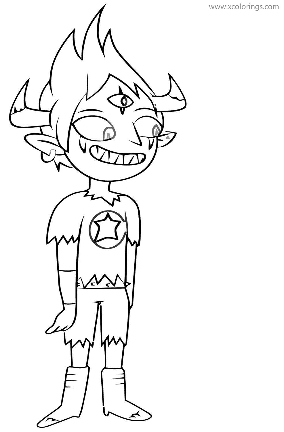 Free Tom from Star VS the Forces of Evil Coloring Pages printable