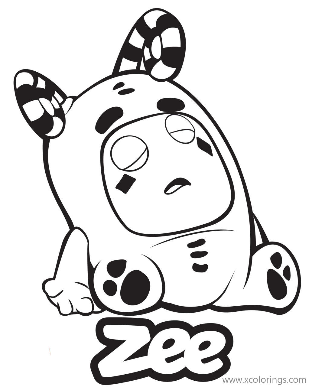 Free Zee from Oddbods Coloring Pages printable