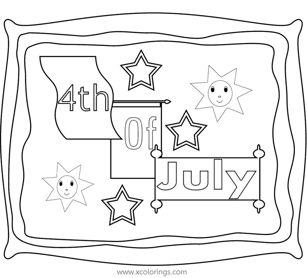 Free 4th of July Coloring Pages for Toddlers printable