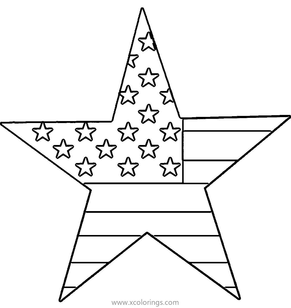 Free 4th of July Star Coloring Pages printable