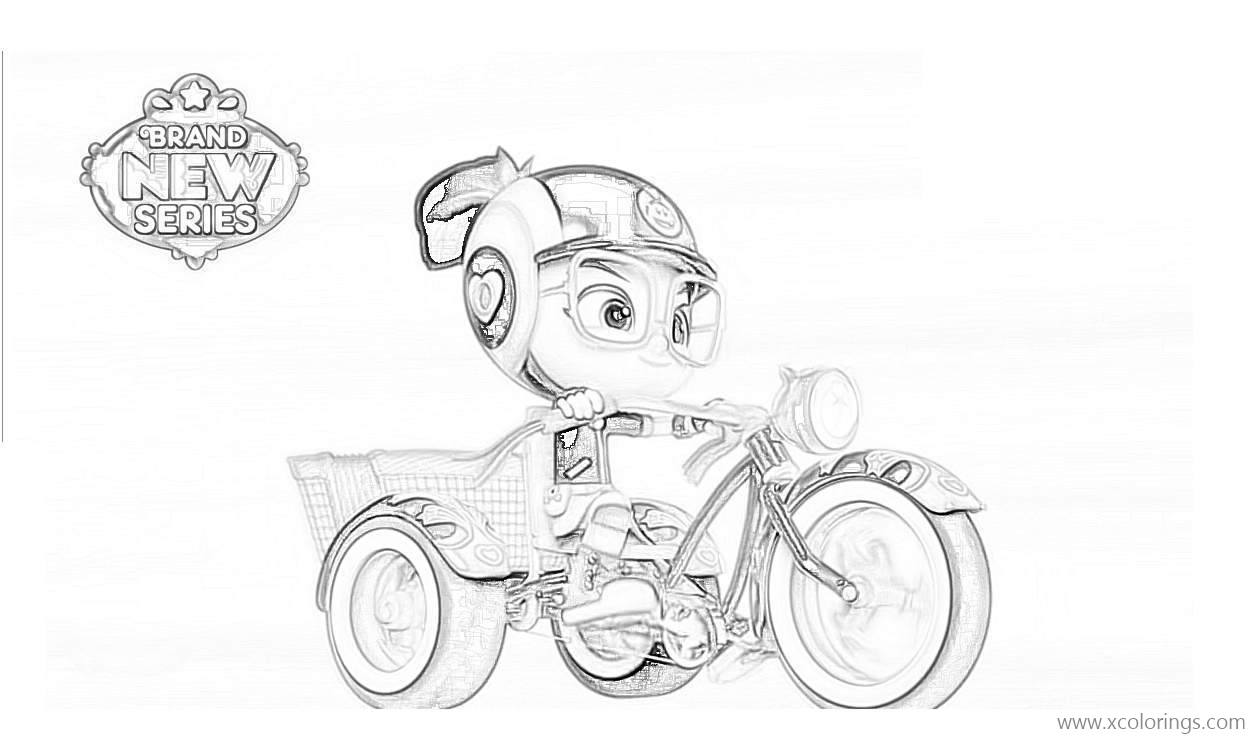 Abby Hatcher Coloring Pages Abby is Driving - XColorings.com