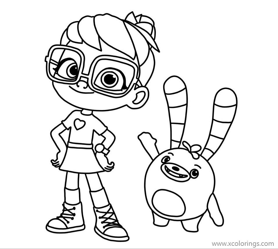 Free Abby Hatcher and Bozzly Coloring Page printable