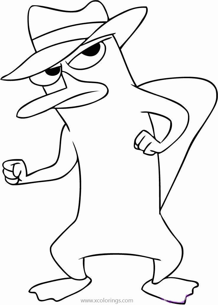 Free Agent P from Phineas and Ferb Coloring Pages printable