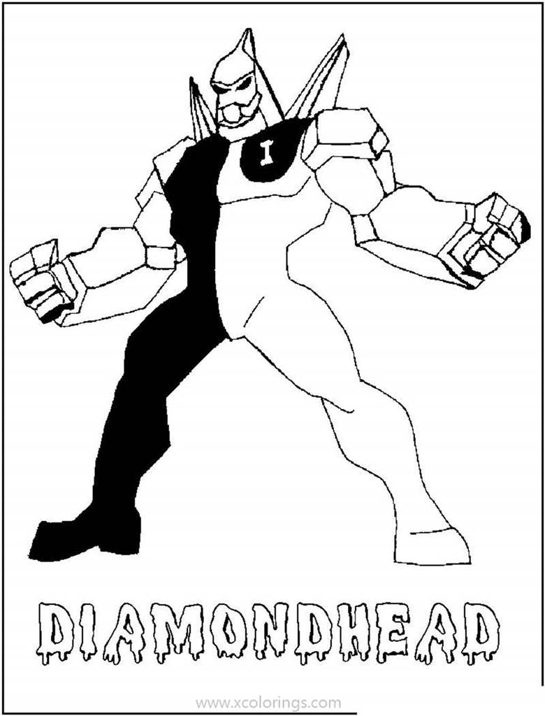 Free Alien Diamondhead from Ben 10 Coloring Pages printable