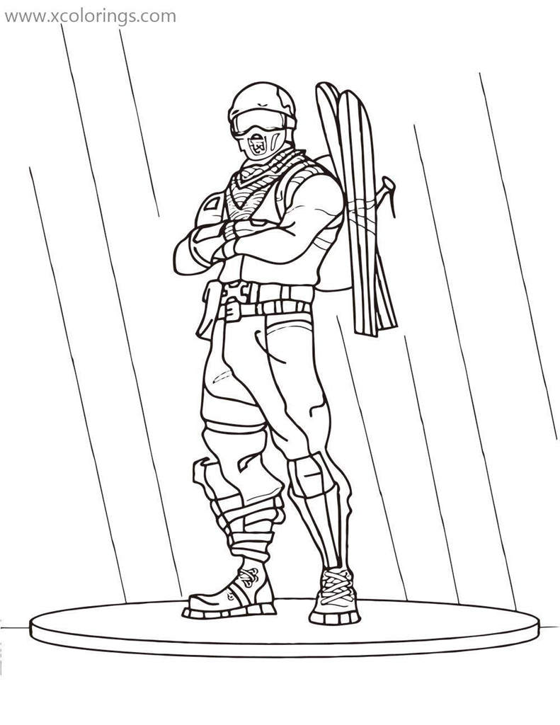 Free Alpha Ace from Fortnite Coloring Page printable