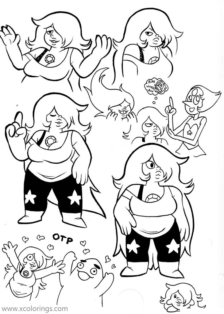 Free Amethyst from Steven Universe Coloring Pages printable