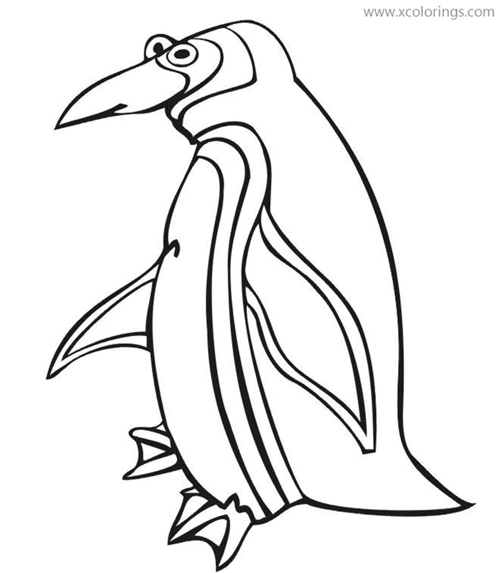 Free An Old Penguin Coloring Page printable