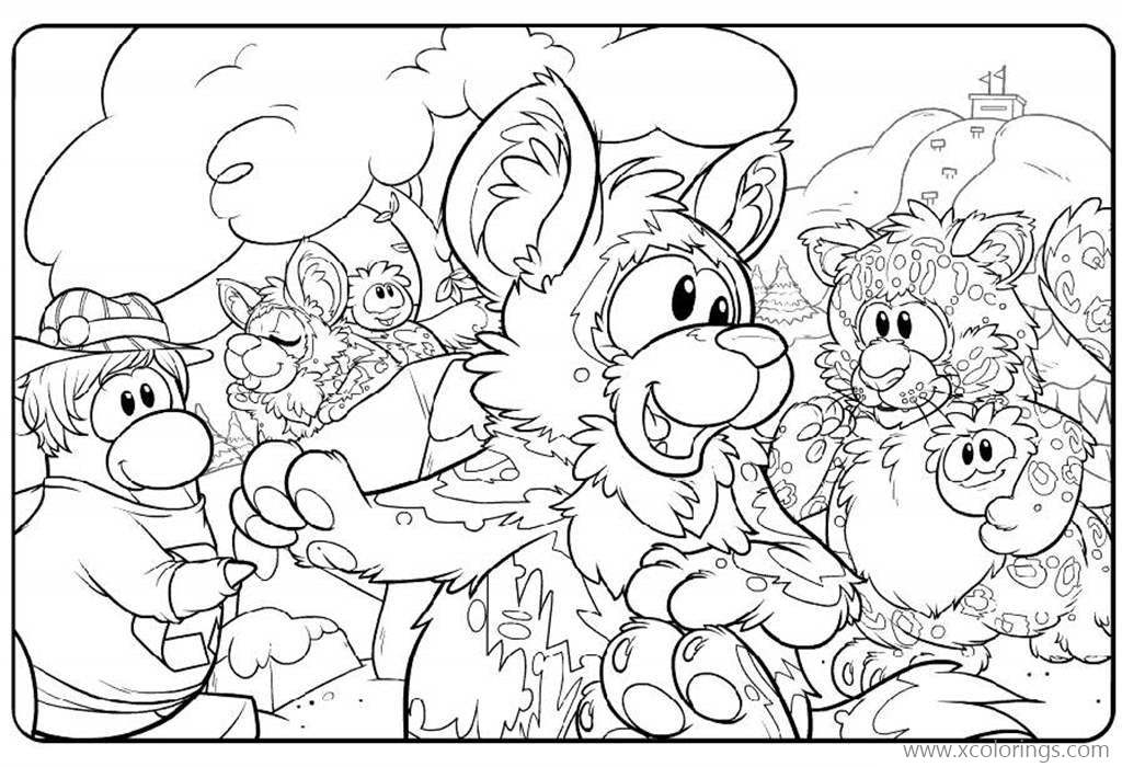 Free Animals from Club Penguin Coloring Pages printable