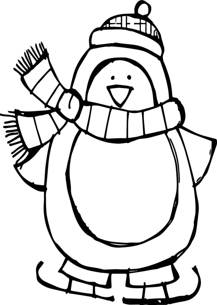 Free Animated Penguin Coloring Pages printable