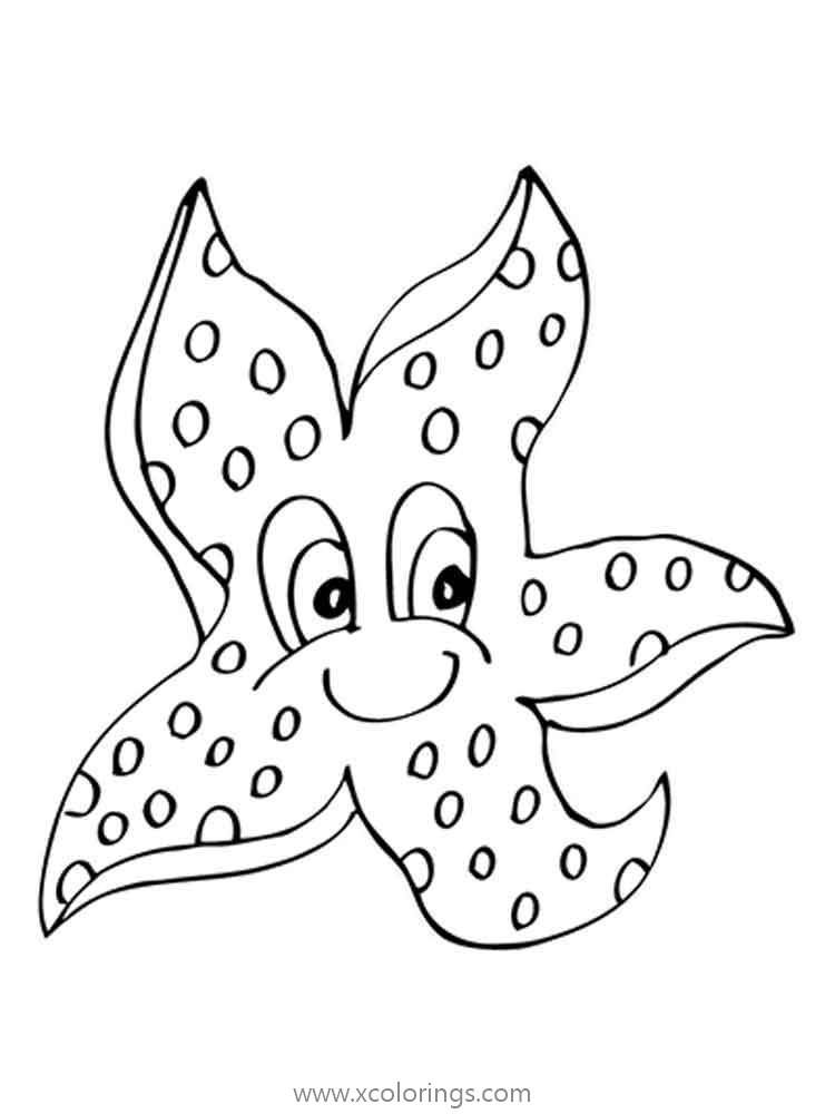 Free Animated Sea Animals Starfish Coloring Pages printable