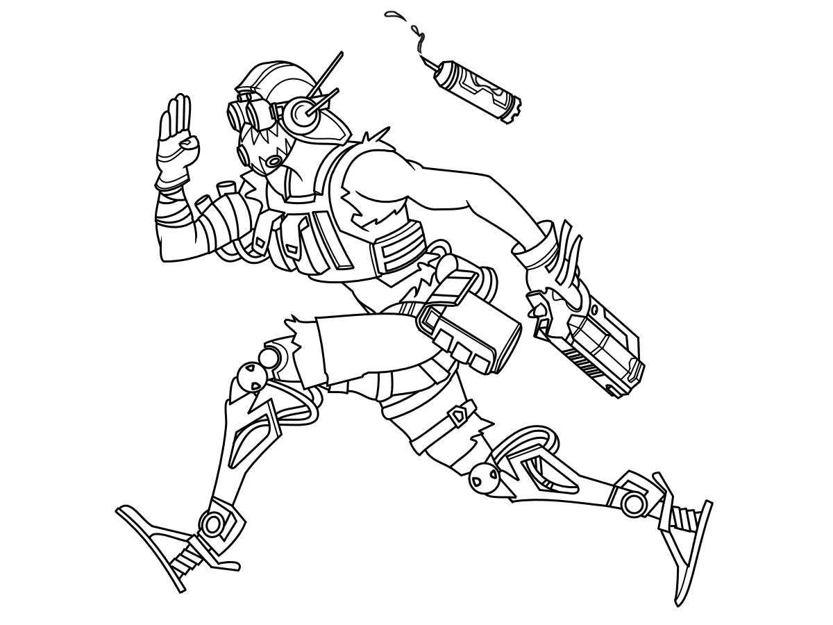 Free Apex Legends Coloring Pages Octane printable