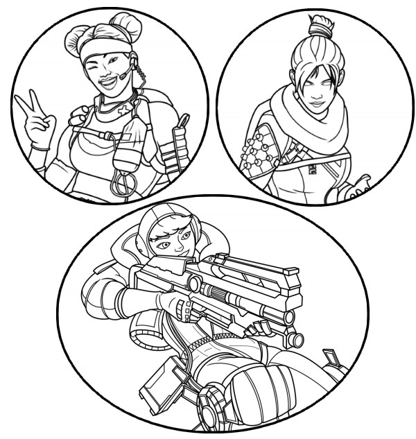 Free Apex Legends Girls Coloring Pages printable