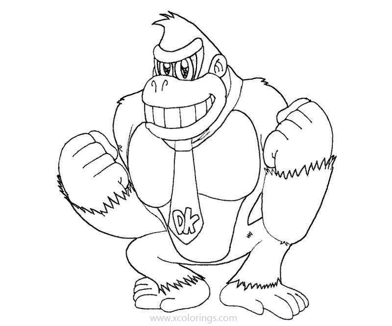 Arcade Game Donkey Kong Coloring Pages Xcolorings Com