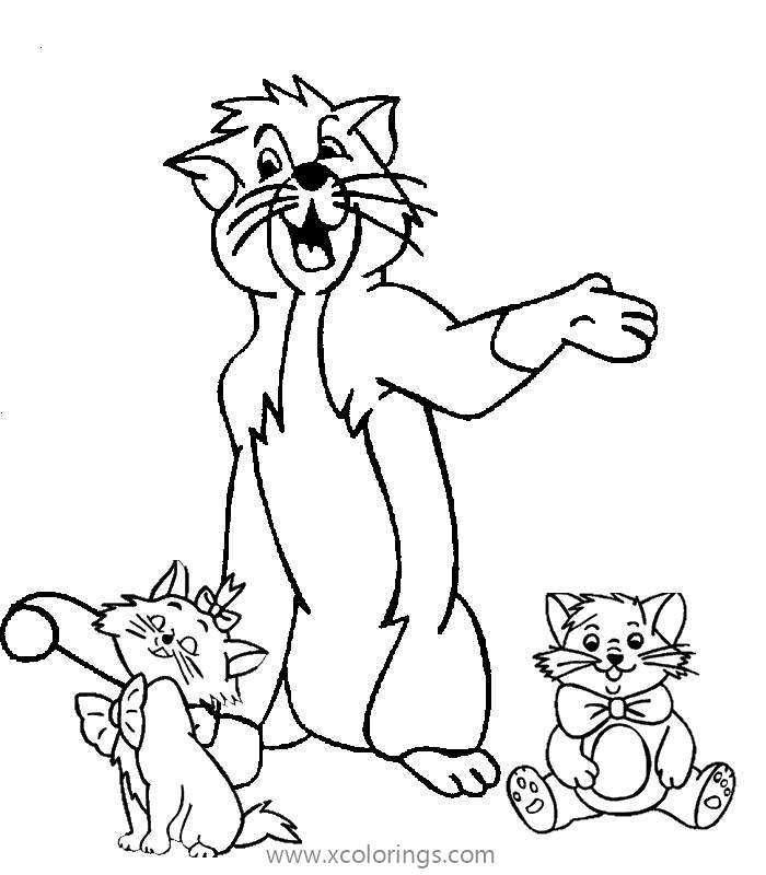Free Aristocats Coloring Pages Thomas is Singing printable