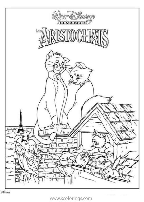 Free Aristocats Duchess and Thomas Coloring Pages printable
