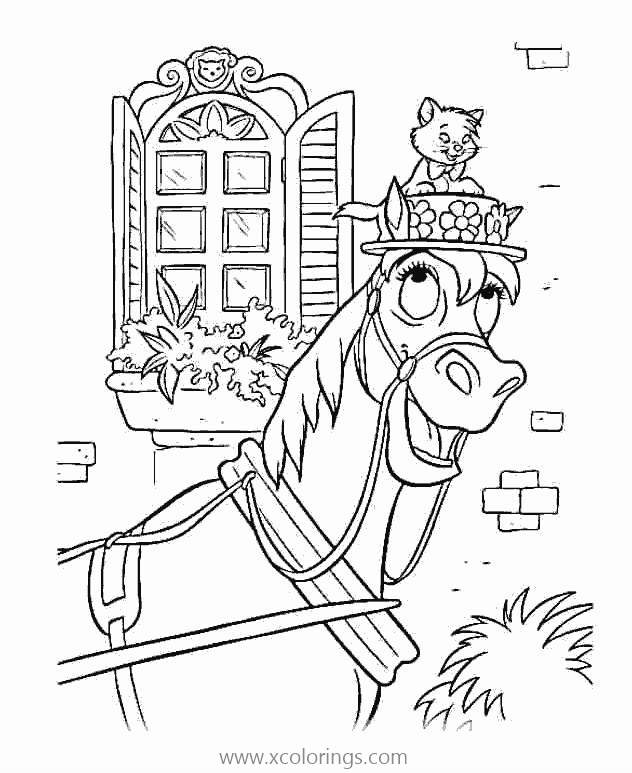 Free Aristocats Frou Frou Coloring Pages printable