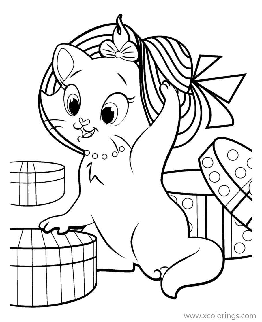 Free Aristocats Marie in the Hat Coloring Pages printable