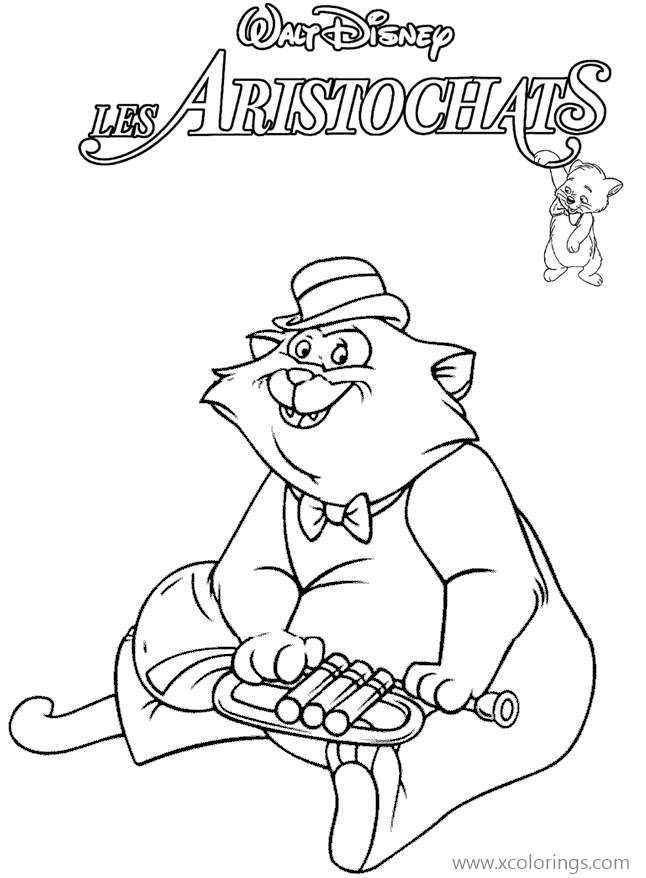 Free Aristocats Scat Cat Coloring Pages printable