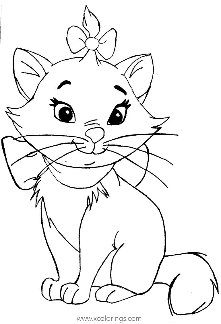 Free Aristocats White Kitten Coloring Pages printable