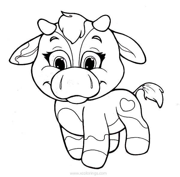 Free Baby Cow Dolls Coloring Pages printable