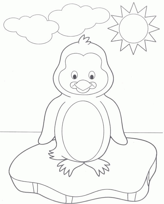 Free Baby Polar Animals Penguin Coloring Pages printable