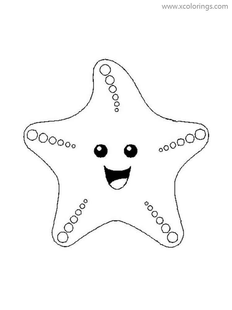 Free Baby Starfish Coloring Pages printable