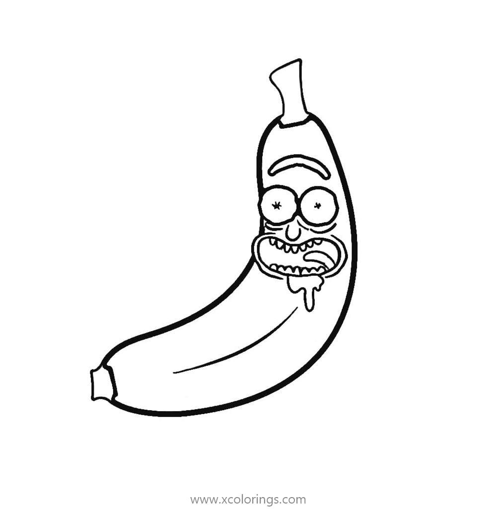 Free Banana from Rick and Morty Coloring Pages printable