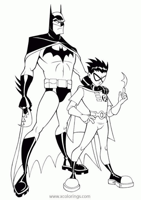 Batman And Little Robin Coloring Page XColorings