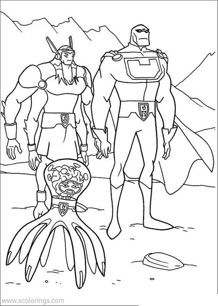 Free Ben 10 Aliens Coloring Pages printable
