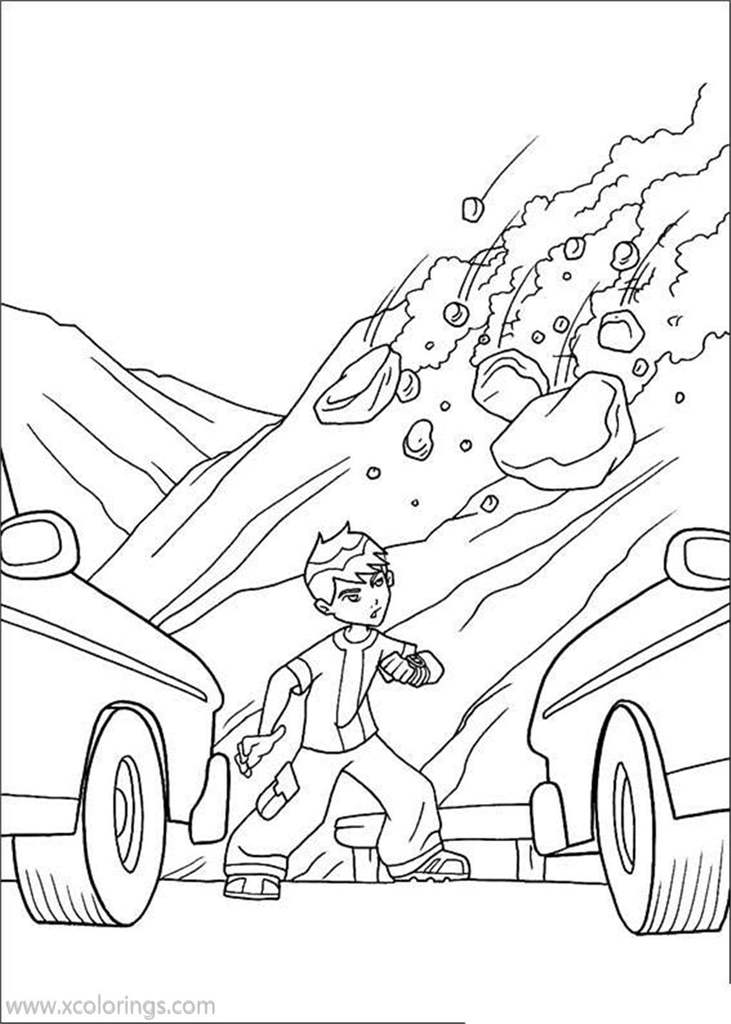 Free Ben 10 Coloring Pages Ben Need Help printable