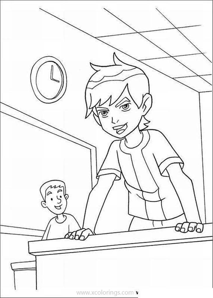Free Ben 10 Coloring Pages Classroom printable