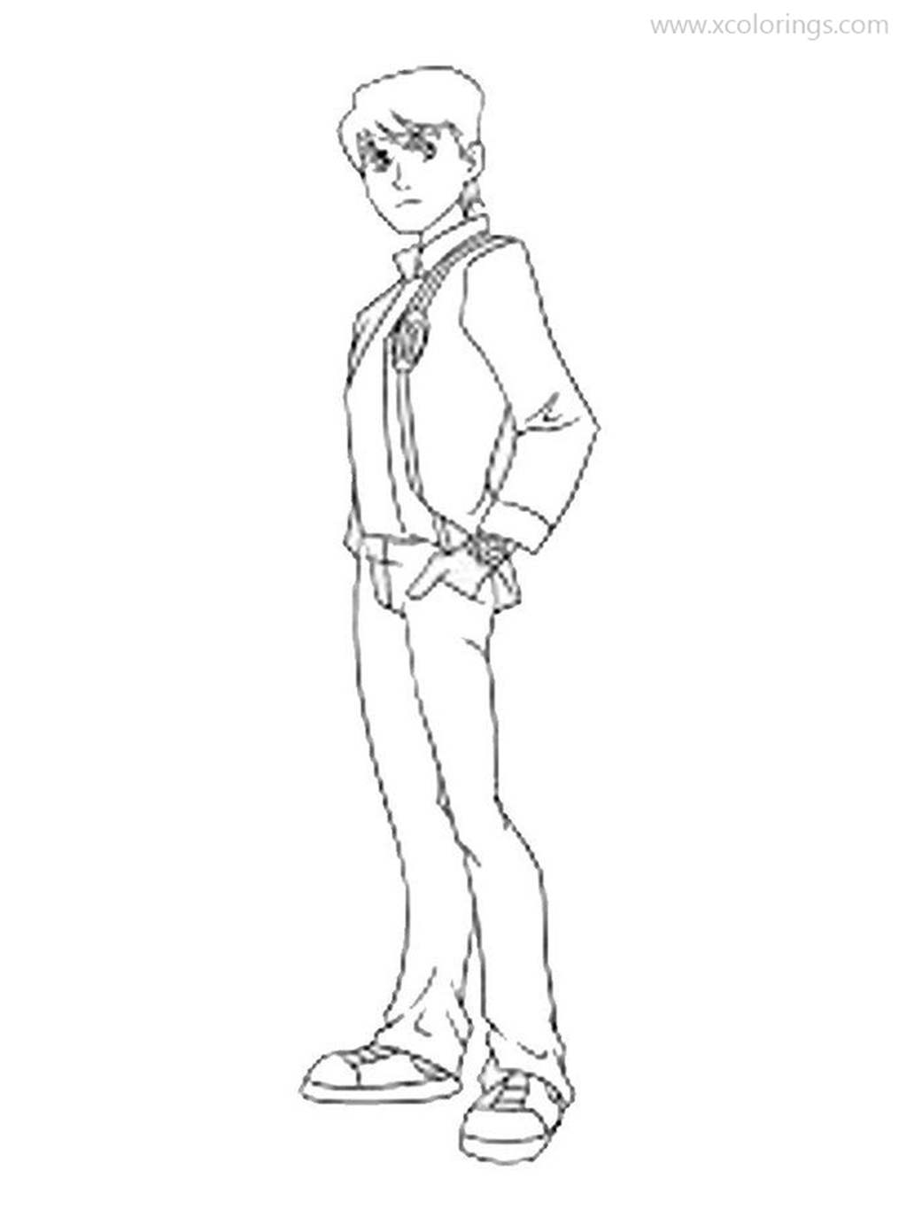 Free Ben 10 Coloring Pages Cute Boy printable