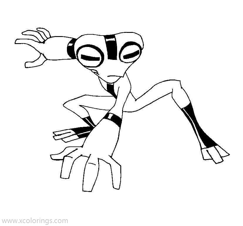Free Ben 10 Coloring Pages Grey Matter Classic printable