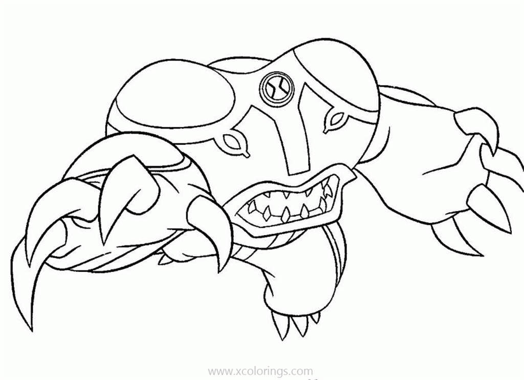 Free Ben 10 Coloring Pages Omniverse Cannonbolt printable