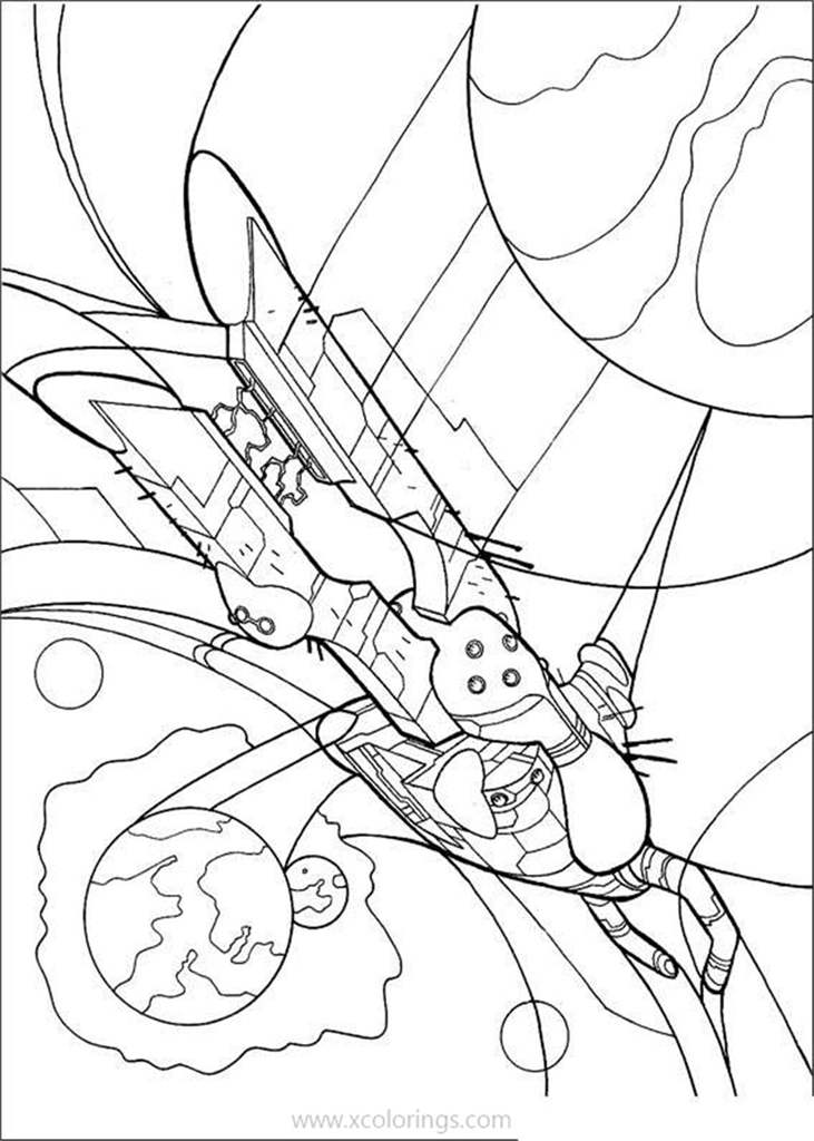 Free Ben 10 Coloring Pages Out Space printable