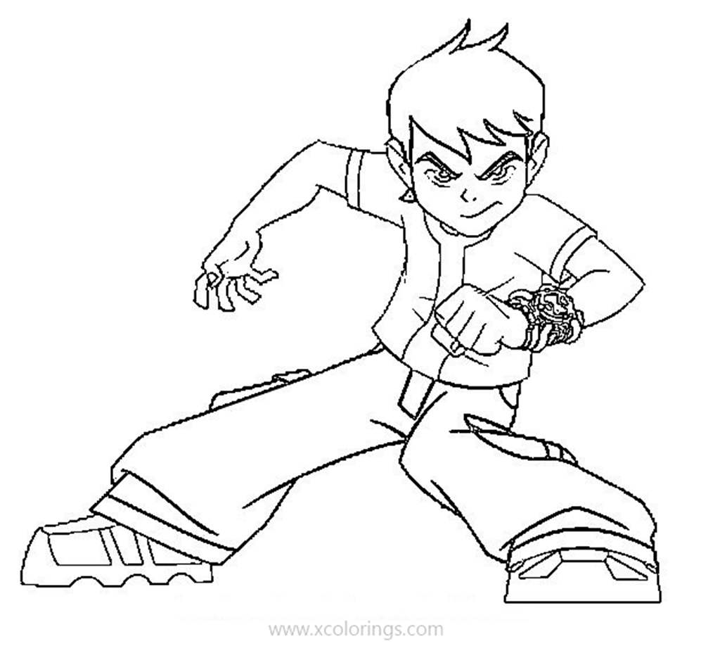 Free Ben 10 Coloring Pages The Boy is Ready printable