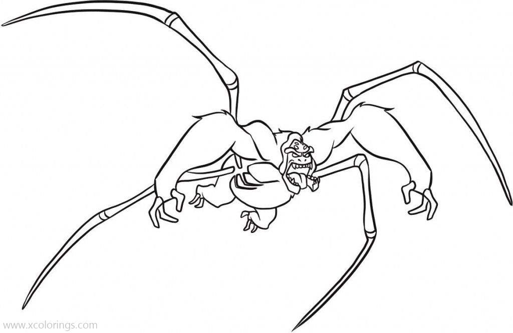 Free Ben 10 Coloring Pages Ultimate Spidermonkey printable