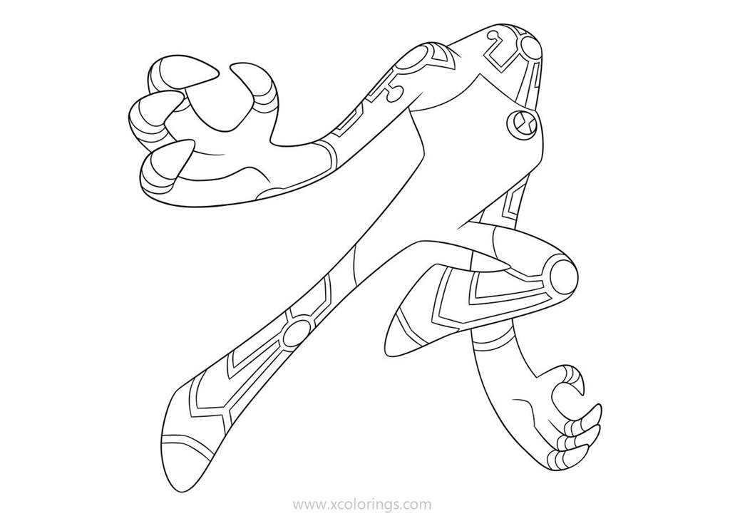Free Ben 10 Coloring Pages Upgrade Reboot printable