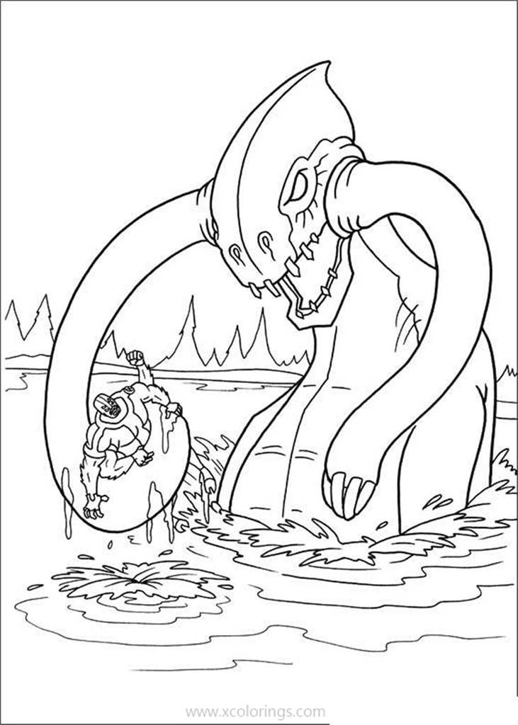 Free Ben 10 Giant Water Alien Coloring Pages printable