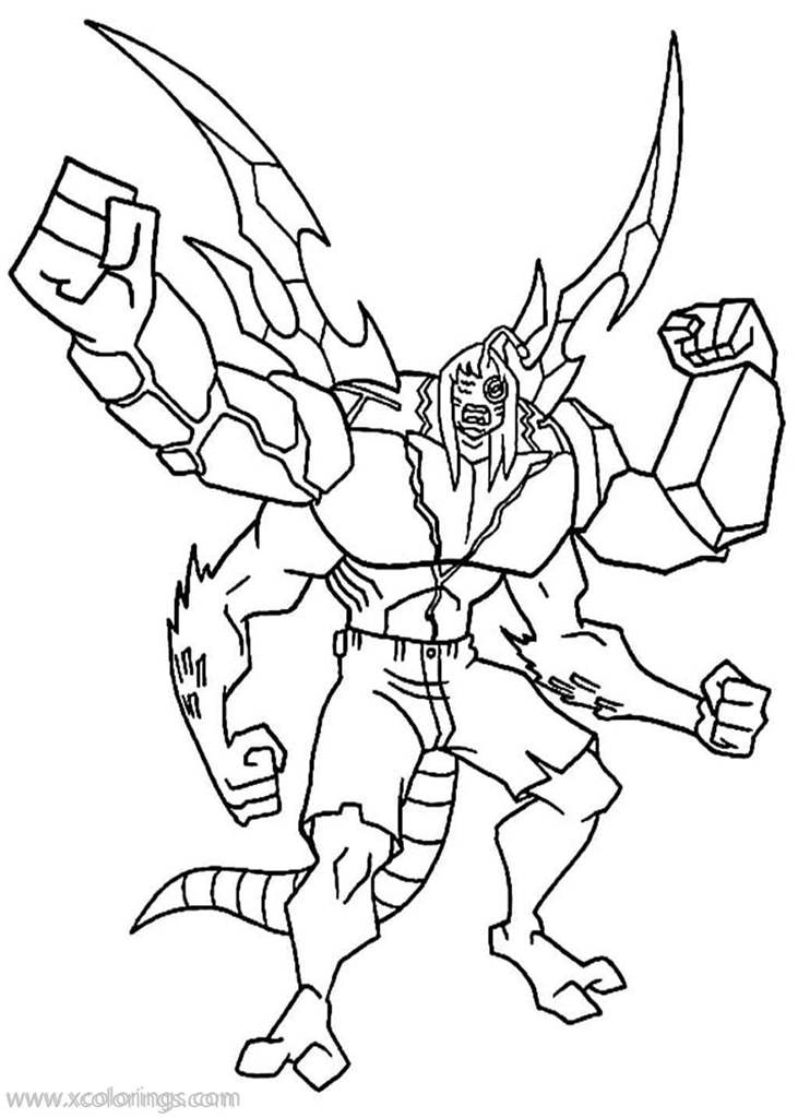 Free Ben 10 Kevin 11 Coloring Page printable