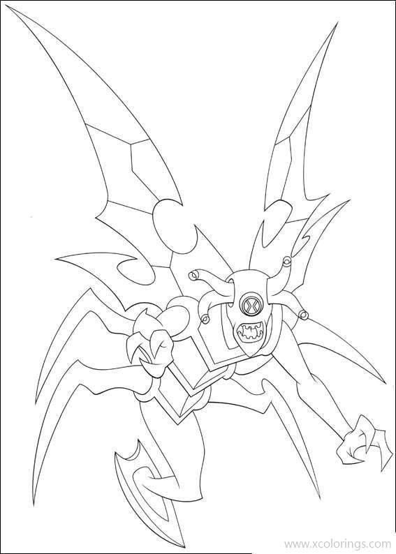 Free Ben 10 Stinkfly Coloring Pages printable