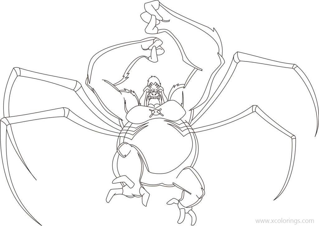 Free Ben 10 Ultimate Alien Spidermonkey Coloring Pages printable