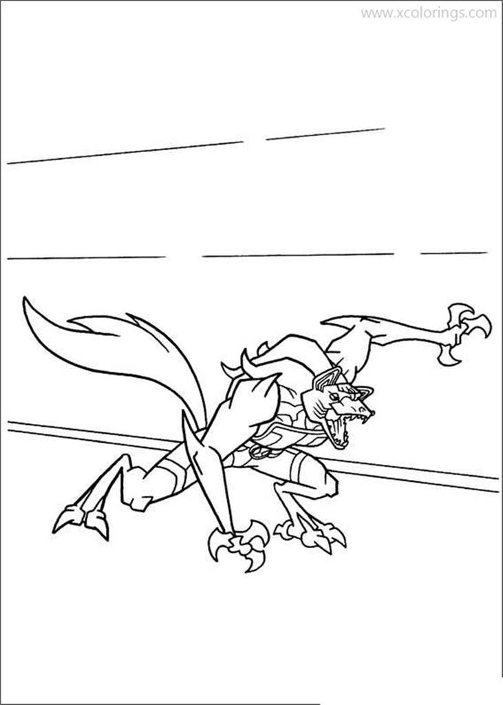 Free Ben 10 Ultimate Benwolf Coloring Pages printable