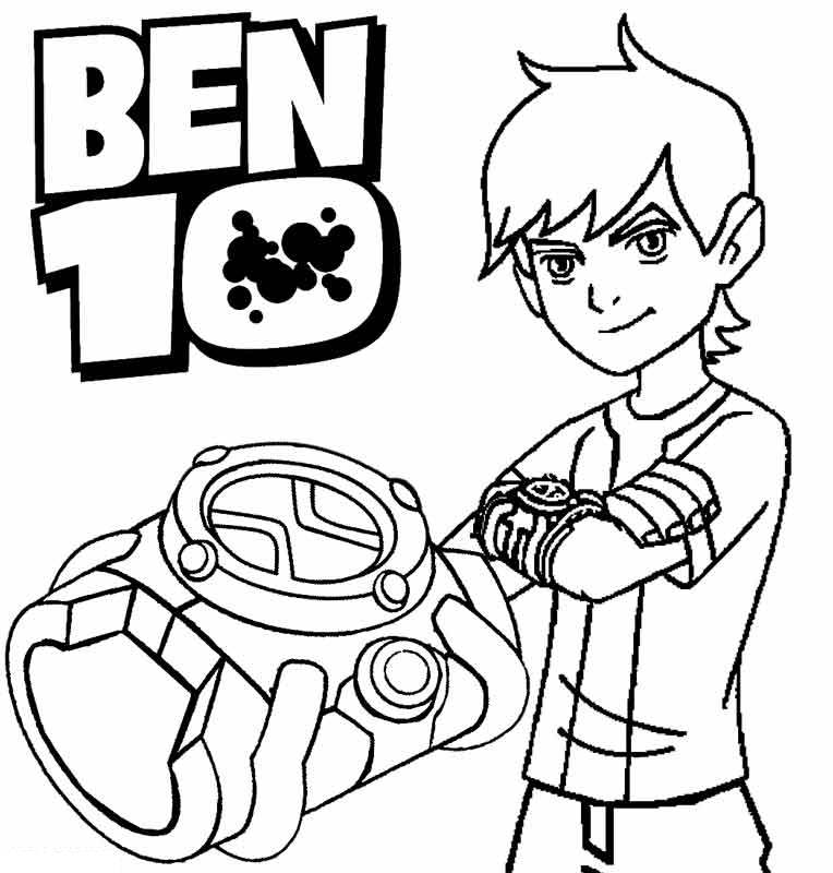 Free Ben 10 Watch Coloring Pages printable