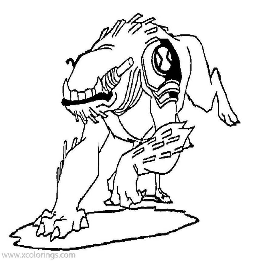 Free Ben 10 Wildmutt Coloring Pages printable