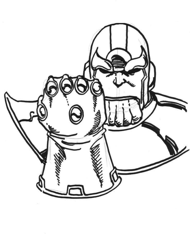 Free Big Guy Thanos Coloring Page printable