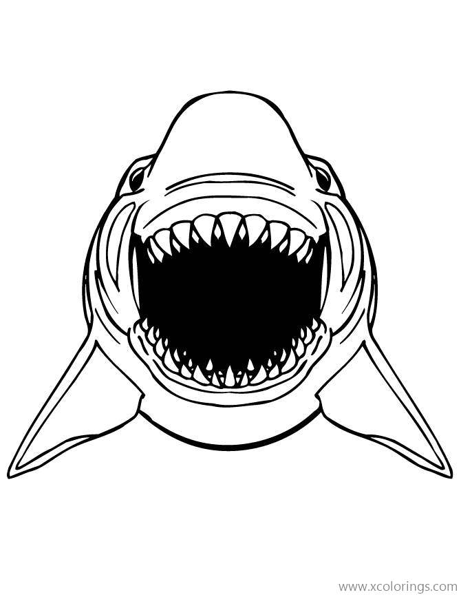 Free Big Mouth Shark Coloring Pages printable