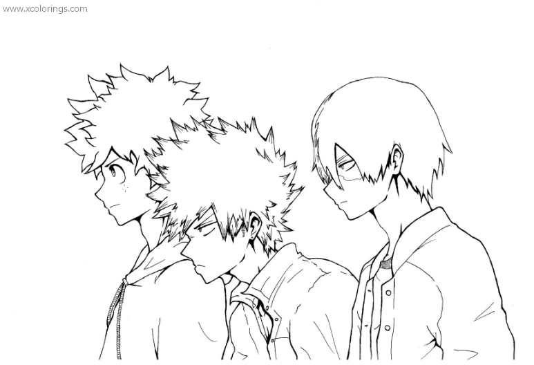 Boku no Hero Academia Coloring Pages Characters - XColorings.com