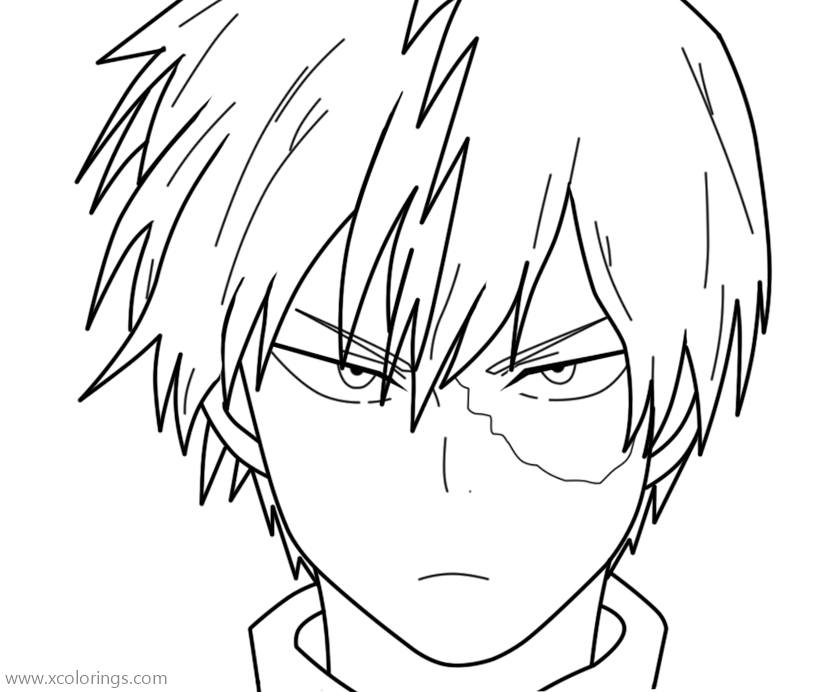 Boku no Hero Academia Coloring Pages Todoroki Drawing by Otarun90