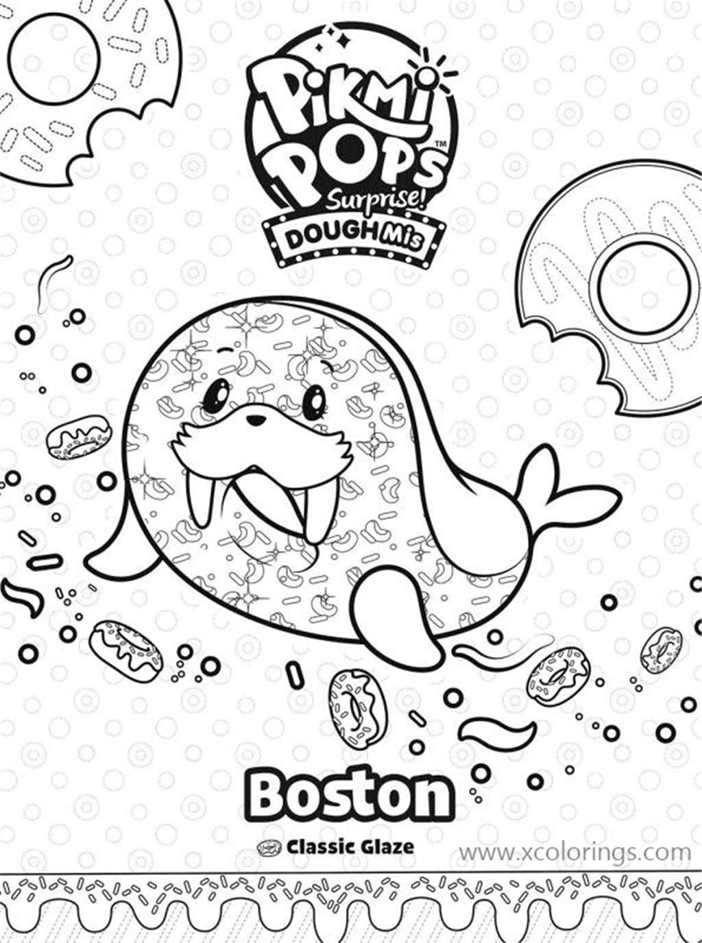 Free Boston from Pikmi Pops Coloring Pages printable